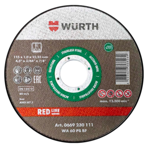 DISCOS DE CORTE WURTH 4.1/2"x 3/64 x 7/8"