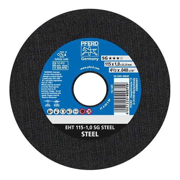 DISCO DE CORTE PFERD 4.1/2"x 0.40 x7/8"